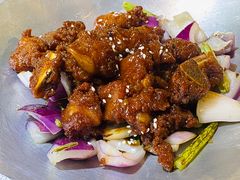 蒜香蜜汁排骨-绿茶餐厅(天津天河城店)