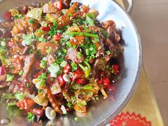 干锅肥肠-柏合黄记豆腐皮饭店
