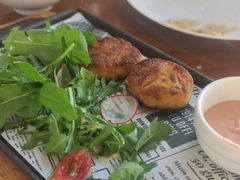 香煎马里兰蟹饼-上海柏悦酒店·世纪100牛排馆