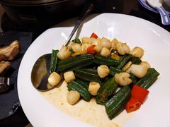 秋葵炒贝丁-福来齐·鲁菜海鲜·渔家菜(朝阳街分店)
