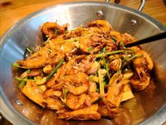 干锅蚕豆凤尾虾-好福记饭店(红梅公园店)