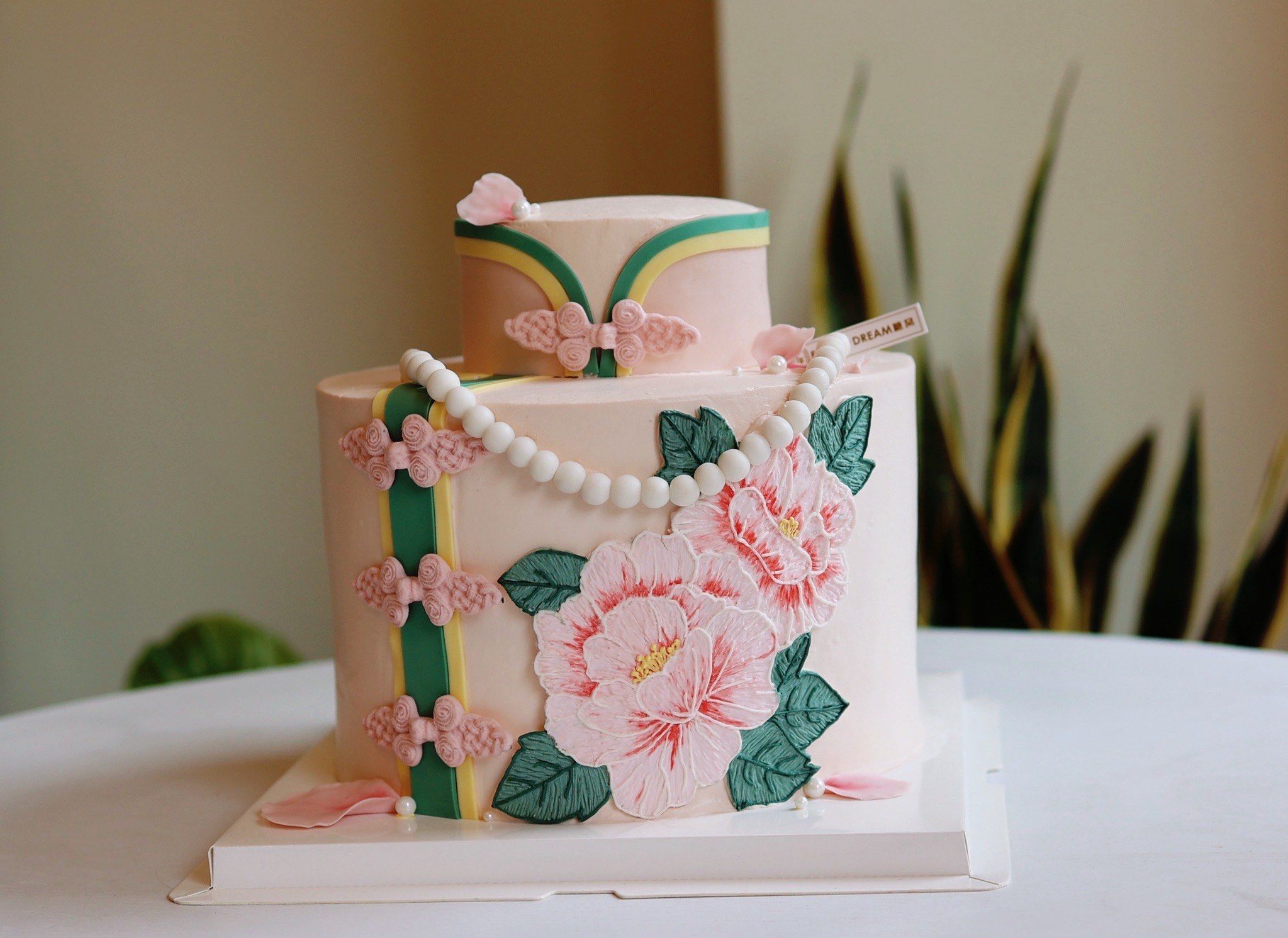 刺绣旗袍蛋糕#新中式蛋糕