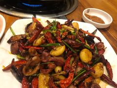 辣炒鸡胗-喇喇排骨火锅·传统韩式脊骨汤(望京西园总店)