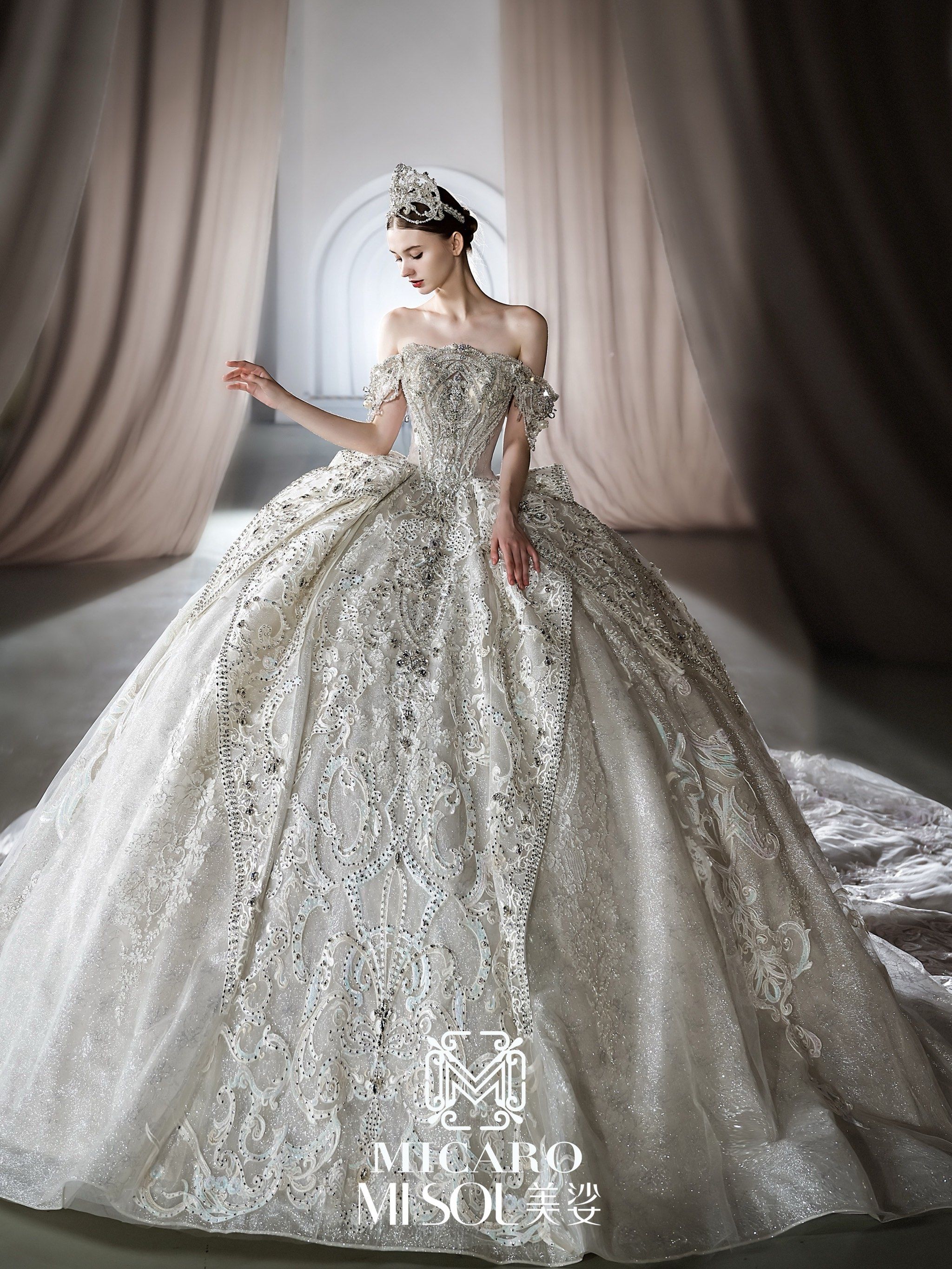 奢华白纱大公开