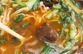 Duck Blood and Beef Hot Pot