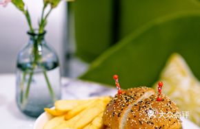 French Wagyu Beef Cheeseburger with Homemade Fries