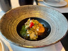土佐醋风味鮟鱇鱼肝配芥末海螺-滩万日本料理Nadaman(国贸大酒店)