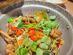 嫩仔姜炒牛蛙-吃饭皇帝大土家民族菜(正大广场店)