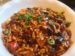鱼香锅巴肉丝-刘胖子家常菜·蹄花焖藕(富安街店)