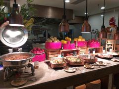 自助取餐区-广州希尔顿逸林酒店-OPEN開·全日制餐厅·海鲜·小火锅·自助餐(东风路店)