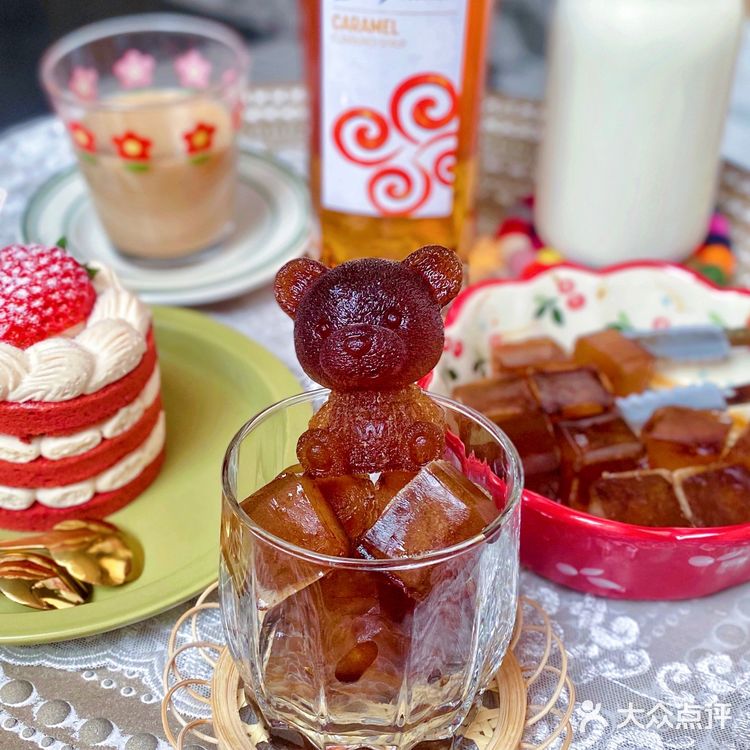 自制小熊焦糖冰咖啡