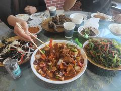 -陕北农家小吃风干羊肉剁荞面