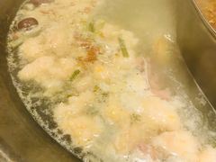 自制鲜虾滑-宽板凳老灶火锅(南礼士路店)