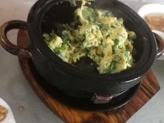 石锅韭菜蛋-翠茗农庄土菜馆(天目湖店)