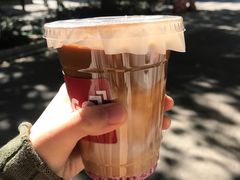覆盆子拿铁-Joymean coffee.见面咖啡