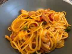 麻辣大虾意大利面-悦享绿山墙西餐厅