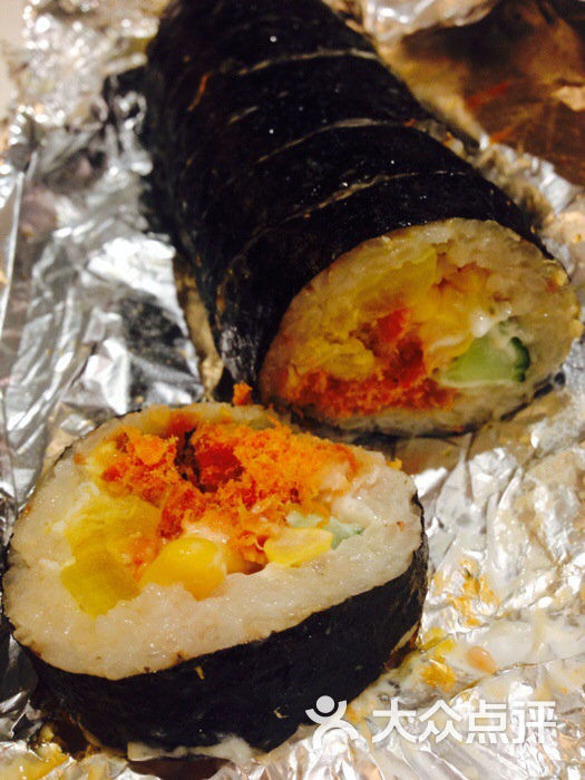 韩喜郎紫菜包饭玉米沙拉肉松包饭图片 - 第5张