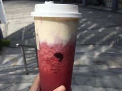 草莓芝士-喜茶(广州番禺奥园广场店)