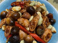 腊八蒜炒猪大肠-君霖海鲜私房菜(春柳店)