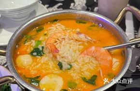 Squid and Shrimp Seafood Porridge