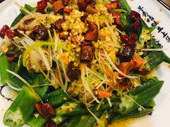 秋葵炝扇贝-新渝干锅辣鸭头(万年泉路店)