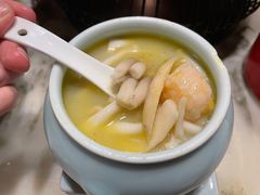 上汤鲜菌烩虾滑-京华烟云·北京烤鸭(领展购物广场·中关村店)