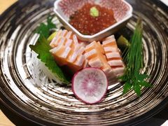 三文鱼腩刺身-隐鮨日料(北辰三角洲店)