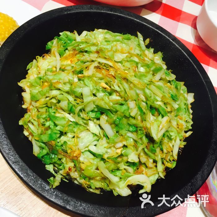 西贝莜面村(蓝色港湾购物中心店-铁板白菜炒粉丝图片-北京美食-大众