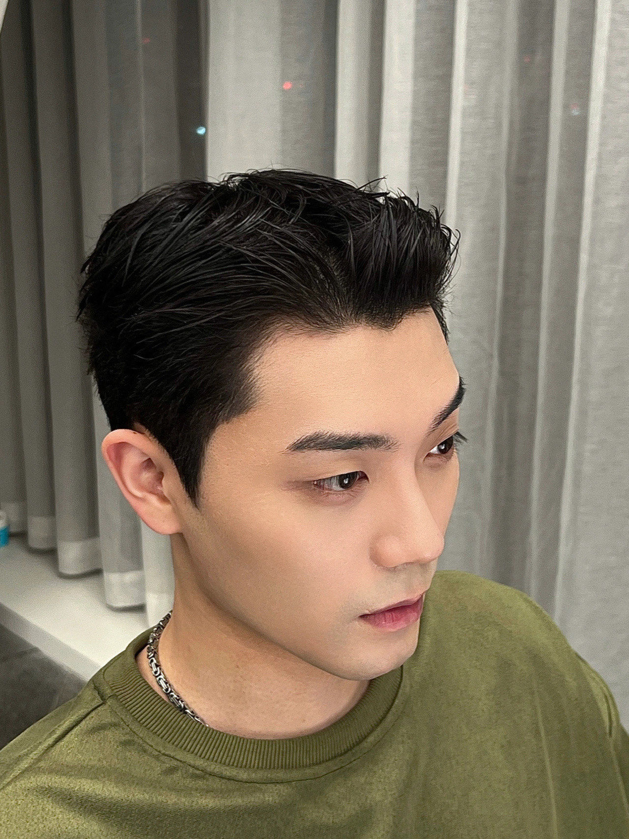 无锡男发|男生发型|||韩式背头