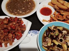 茄子拌八带-晚归月亮湾私家菜(临邑路店)