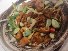 腊八蒜炒肥肠-惠丰堂饭庄·烤鸭·京味菜(西北旺·唐家岭店)