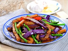 紫苏茄子豆角-家乡饭店(里仁洞店)