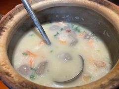 牛肉丸基围虾干贝粥-金穗园·砂锅粥.醉鸡煲火锅(长寿路店)