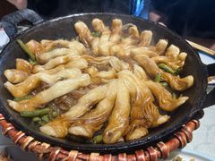 大公鸡粘卷子-华盛园卷子王农家菜水库鱼