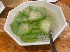 金虾米煮海南丝瓜-金戈戈香港豉油鸡(南山海岸城店)