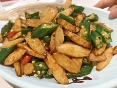 小炒秋葵山药-枫林饺子