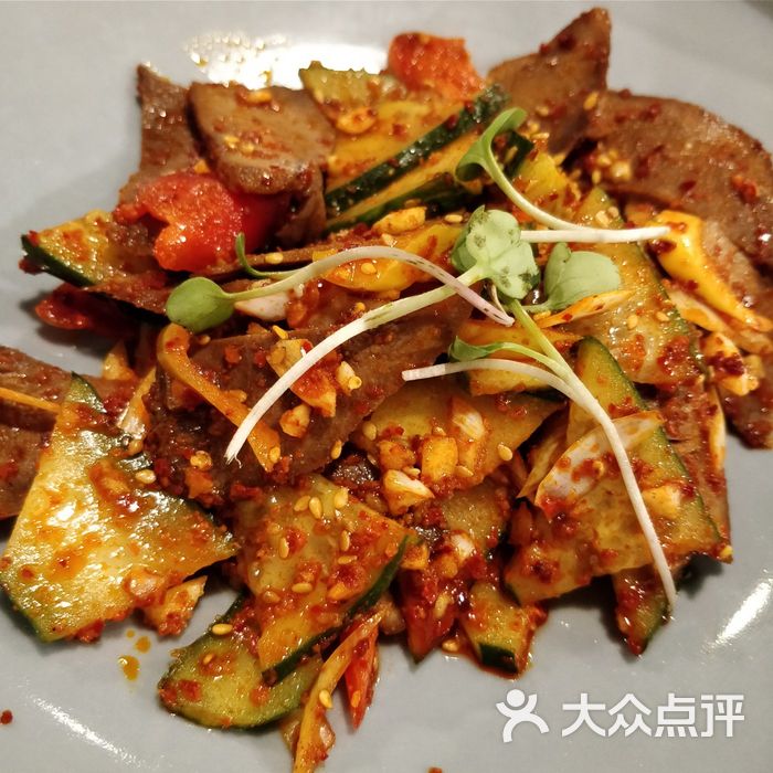 山茶花韩国家庭料理 麻辣凉拌牛舌                 c五更龙宝宝m