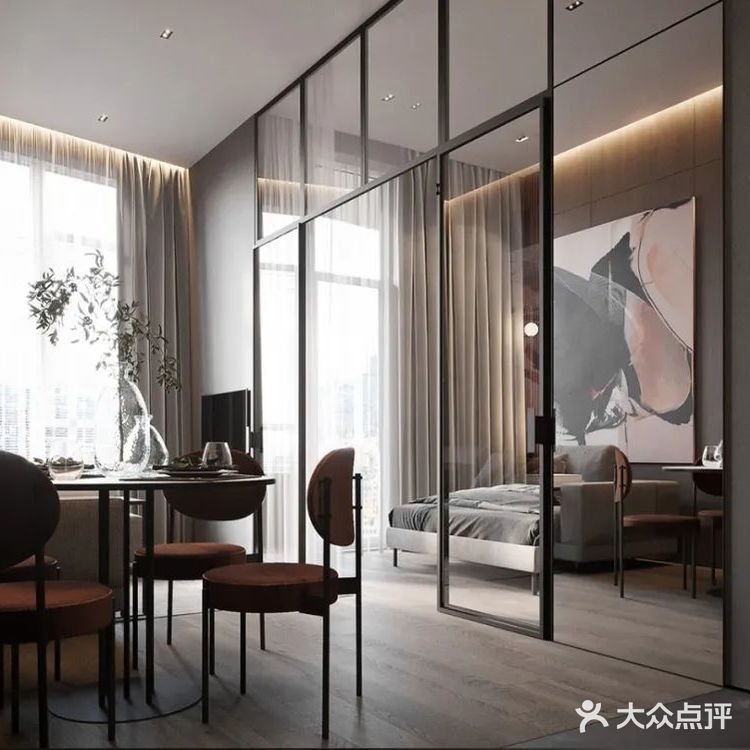 44㎡暗色系小宅，一个人住也要很舒适~
