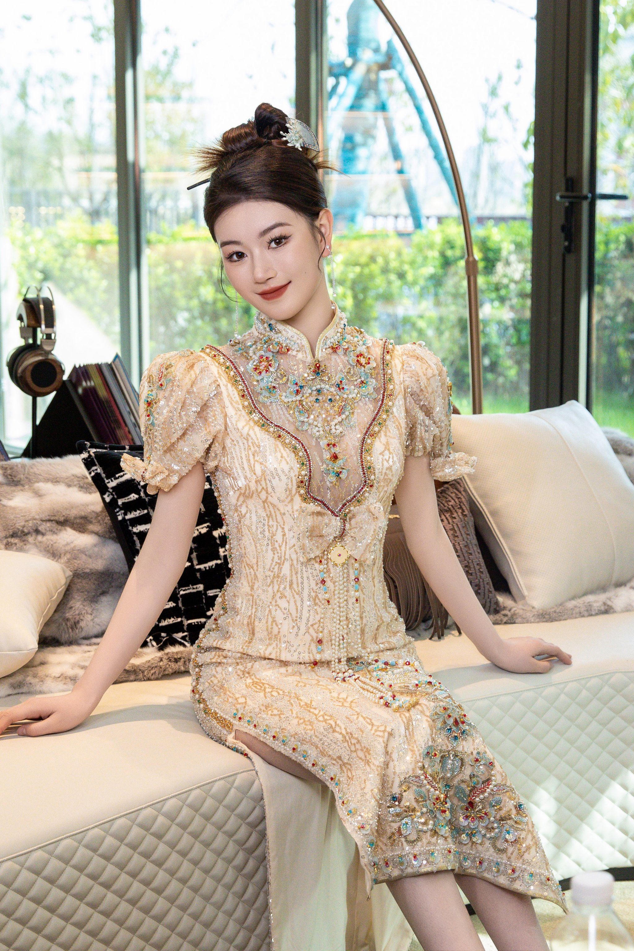 新中式重工旗袍有多绝?建议新娘们都去穿