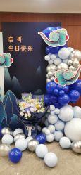 -宝宝百日宴周岁生日派对气球布置策划