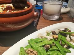 鲜鸡枞菌炒荷兰豆-雀舞云南菜(乐客城店)