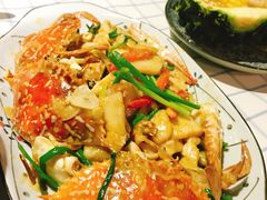 咸蛋黄年糕炒蟹-在湖边私厨小馆