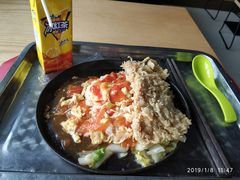 番茄炒蛋铁板饭配鸡排-南京大学-第9食堂