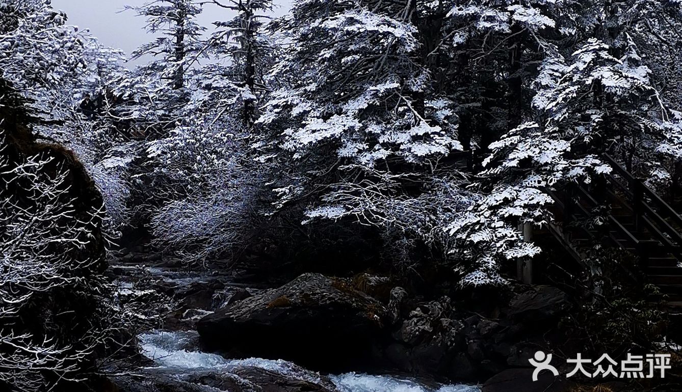 木格措雪景图片