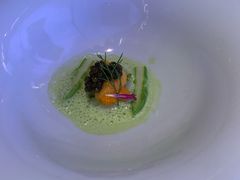 鳕鱼子芦笋汤-wann lounge 低温慢煮牛排·清吧