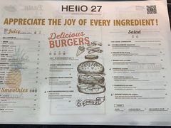 菜单-HELLO 27 意面·沙拉·帕尼尼