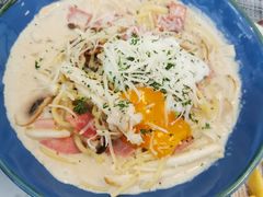 奶油汁培根溏心蛋意面-Future&Kitchen