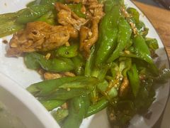 螺蛳椒小炒肉-东来菜馆•手抓海鲜家常菜•海鲜锅贴(鸽子窝店)