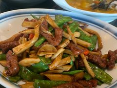 碧绿山珍炒牛柳-柒园·三十年创意杭帮菜(龙湖滨江天街店)