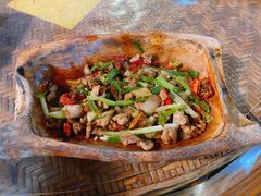 炒冬瓜黑猪肉-基诺山寨.版纳民族特色菜